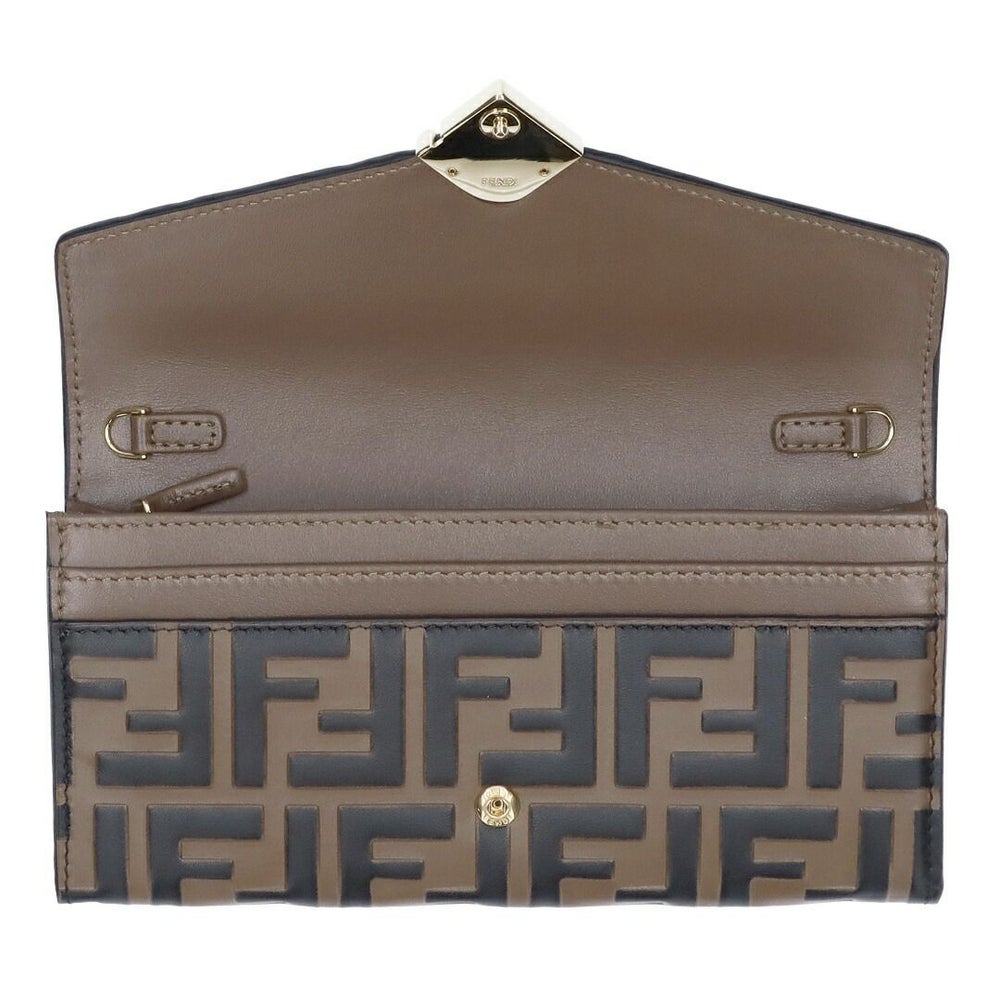 フェンディ FENDI 財布 長財布 チェーンウォレット コンチネンタルウォレット FFダイヤモンド 8M0365 ADYM F13VK BICOLOR/VIT CEYLON