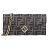 フェンディ FENDI 財布 長財布 チェーンウォレット コンチネンタルウォレット FFダイヤモンド 8M0365 ADYM F13VK BICOLOR/VIT CEYLON
