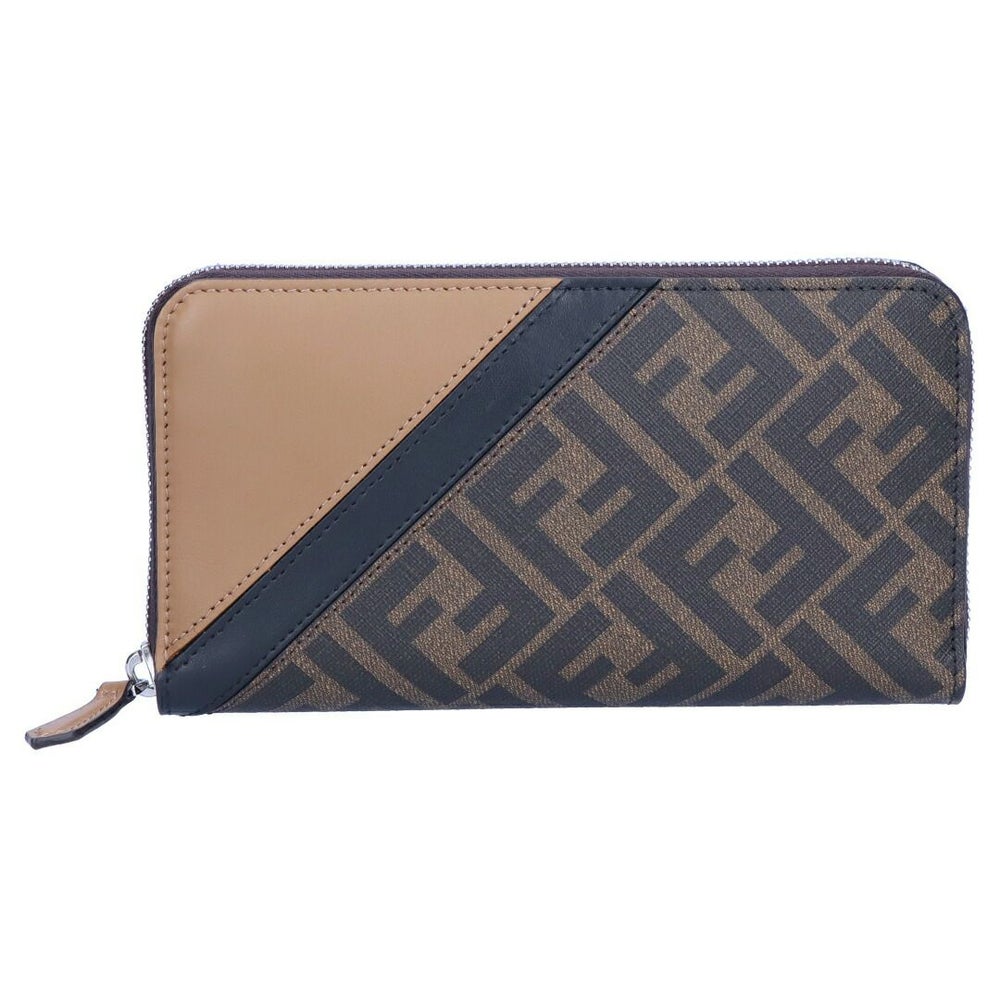 フェンディ FENDI 長財布 ダイアゴナル 7M0210 AJF8 F1EGA TAB MR+SAND+NERO+P ブラウン