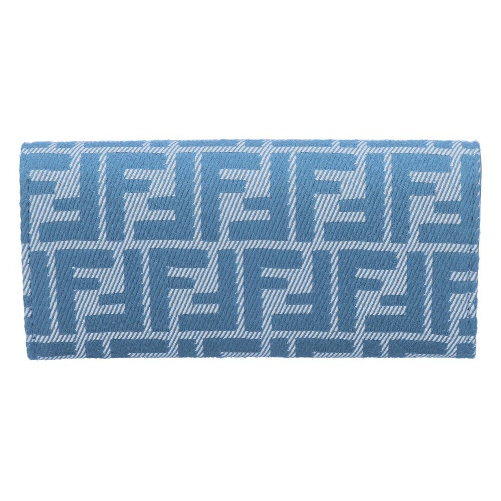 フェンディ FENDI 長財布 チェーンウォレット DENIM ブルーデニム調FFジャカード 8M0365 AUNJ F1SKL CARF WHITE BLUE+