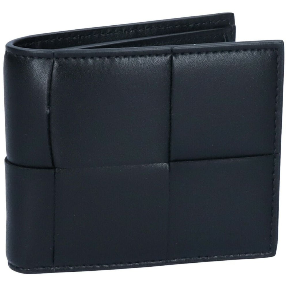 ボッテガヴェネタ BOTTEGA VENETA メンズ 折財布 二つ折り財布 イントレチャート カセット 649605 V47V1 8803 ブラック