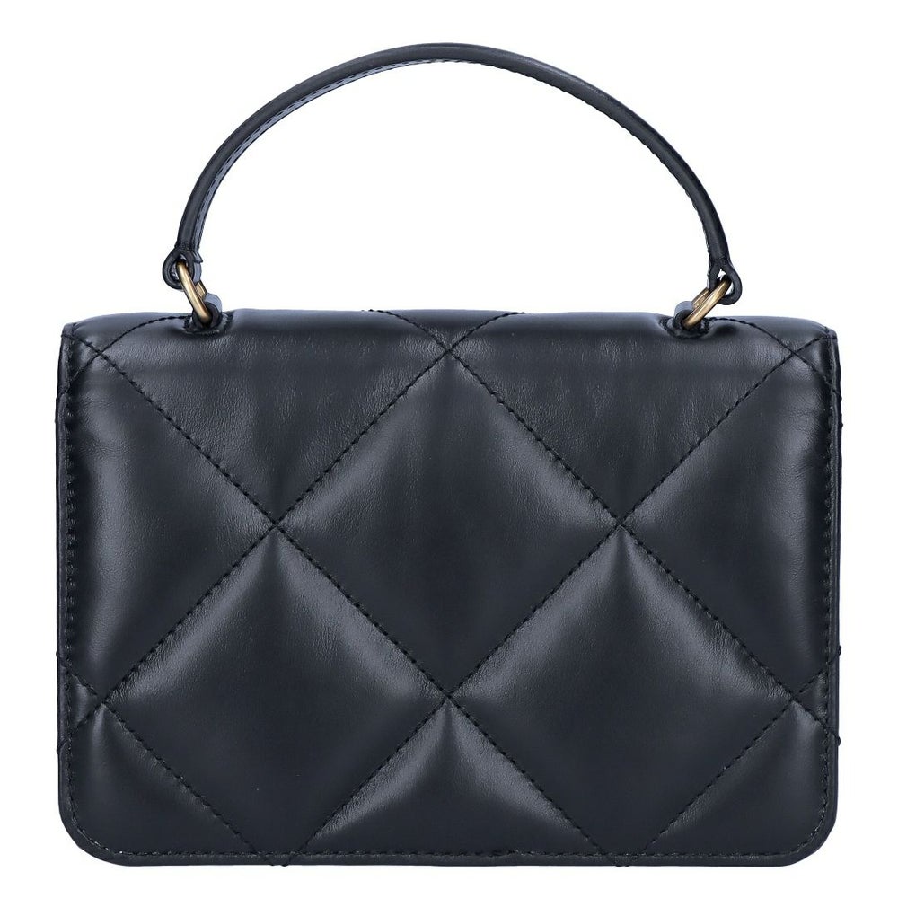 トリーバーチ TORY BURCH 長財布 チェーンウォレット ショルダーバッグ KIRA DIAMOND QUILT MINITOP HANDLE CHAIN WALEET 158326 001 BLACK