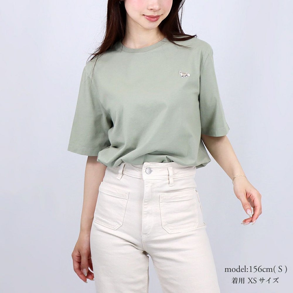メゾンキツネ MAISON KITSUNE レディース半袖 Tシャツ BABY FOX PATCH COMFOR OW00107KJ0008 0094 COURT GREEN