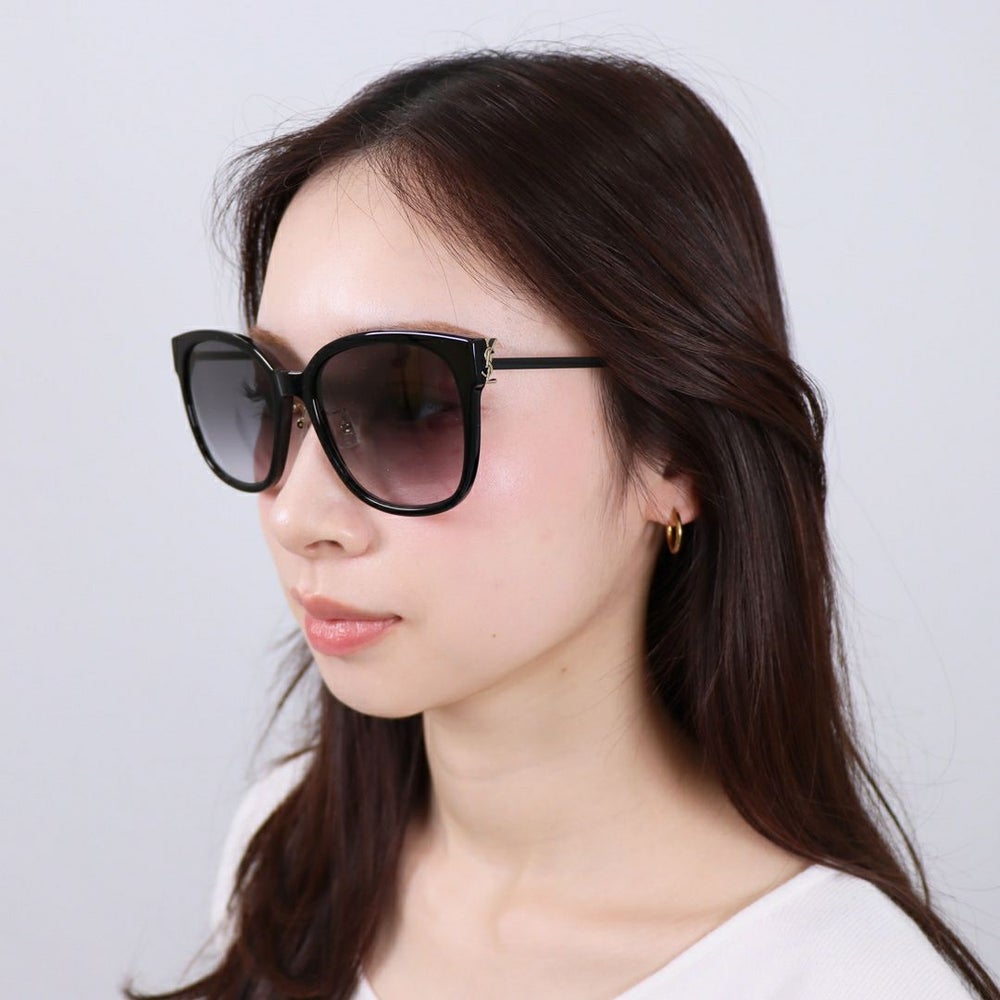 サンローランパリ SAINT LAURENT PARIS メンズ サングラス 711/K 001 54 SUNGLASS MAN RECYCLED AC BLACK CRYSTAL BLACK