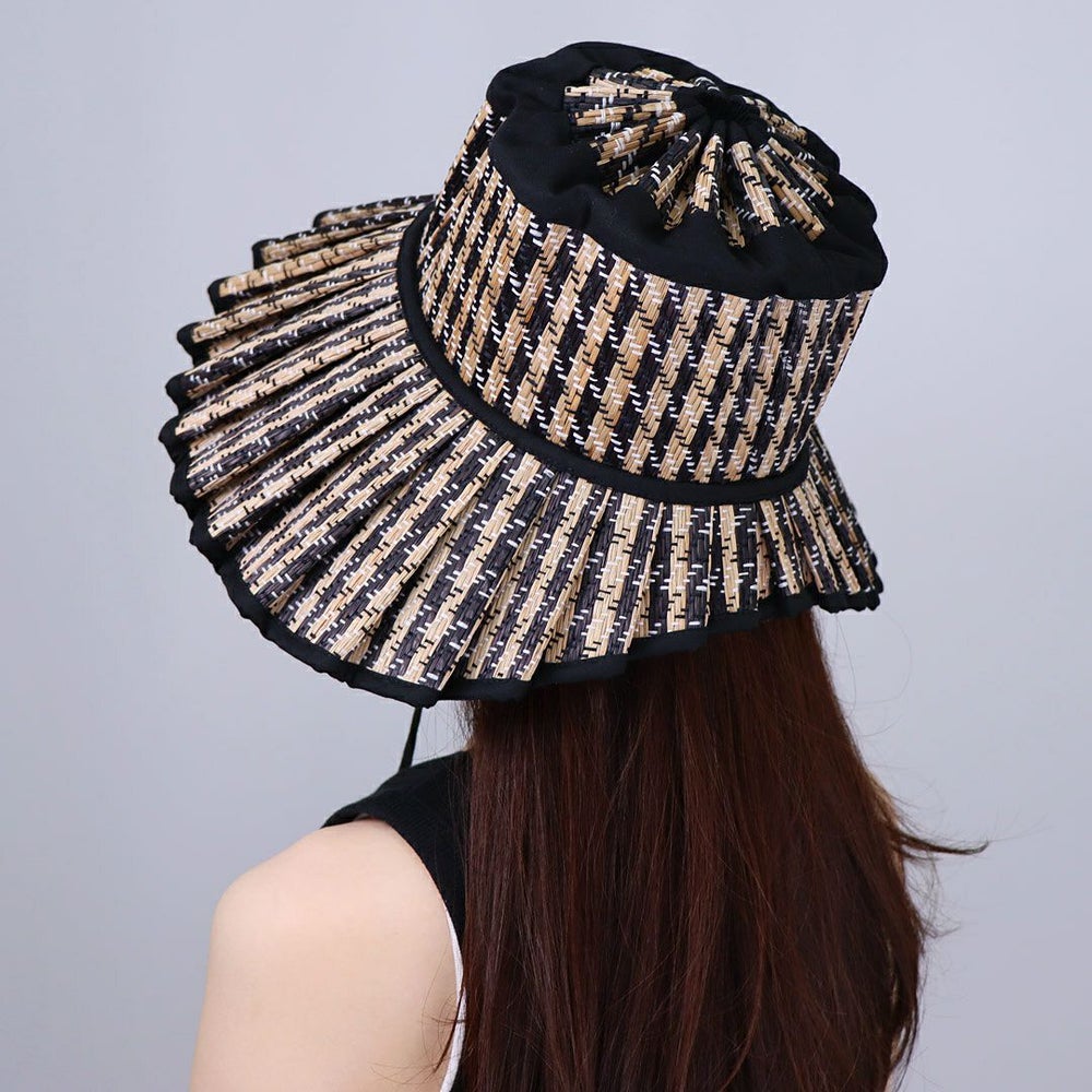 ローナマーレイ LORNA MURRAY 帽子 ストローハット 麦わら帽子 LUXE SHELL HAT ROMA MAXI バイザー サンハット