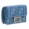 フェンディ FENDI 折財布 三つ折り財布 FFジャガード 8M0395 AUNJ F1SKL WHITE BLUE+ DENIM ブルーデニム 【お取り寄せ】