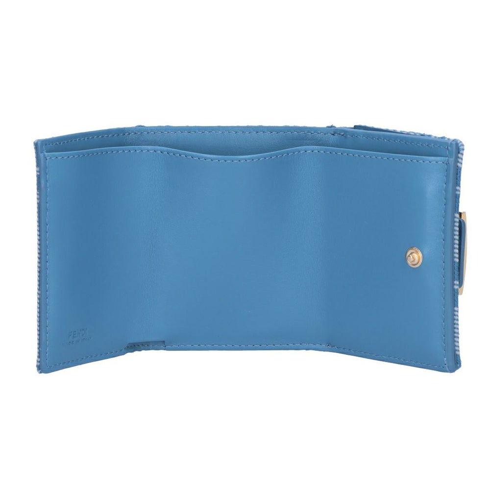 フェンディ FENDI 折財布 三つ折り財布 FFジャガード 8M0395 AUNJ F1SKL WHITE BLUE+ DENIM ブルーデニム 【お取り寄せ】