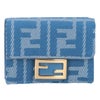 フェンディ FENDI 折財布 三つ折り財布 FFジャガード 8M0395 AUNJ F1SKL WHITE BLUE+ DENIM ブルーデニム 【お取り寄せ】