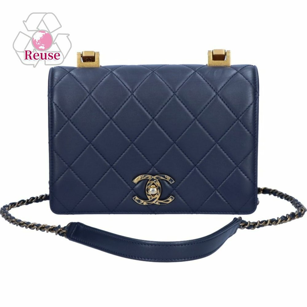 【リユース品】 シャネル CHANEL バッグ ショルダーバッグ マトラッセチェーンショルダーバッグ ネイビー 【お取り寄せ】