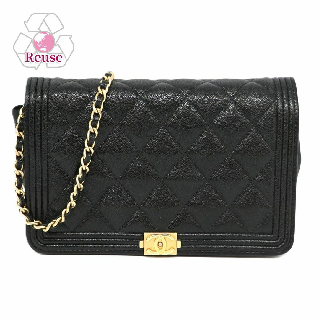 CHANEL バック　ウォレット リユース品】 シャネル CHANEL バッグ チェーンウォレット ボーイ