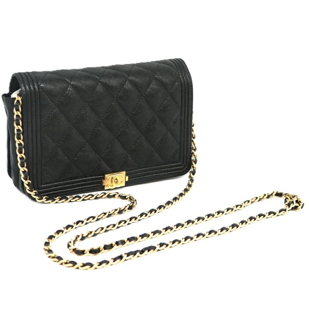 【リユース品】 シャネル CHANEL バッグ チェーンウォレット ボーイシャネルチェーンウォレット AP1117 ブラック 【お取り寄せ】