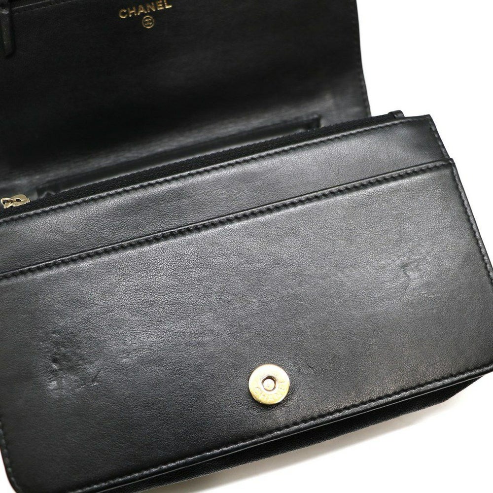 【リユース品】 シャネル CHANEL バッグ チェーンウォレット ボーイシャネルチェーンウォレット AP1117 ブラック 【お取り寄せ】
