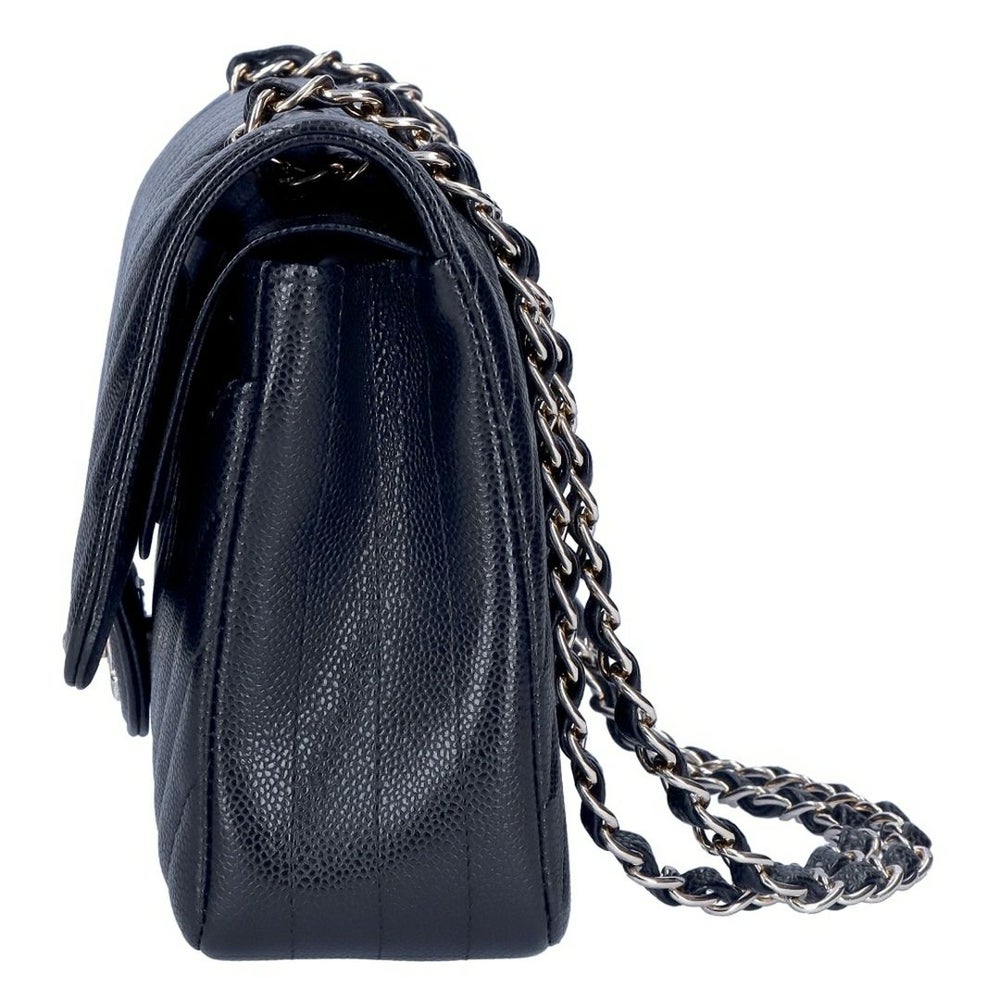 【リユース品】 シャネル CHANEL バッグ ショルダーバッグ シェブロンVステッチダブルフラップチェーンショルダーバッグ ブラック 【お取り寄せ】
