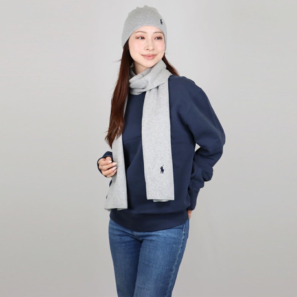 ポロ ラルフローレン POLO RALPH LAUREN ニット帽 ビーニー マフラー 2点セット PC1374