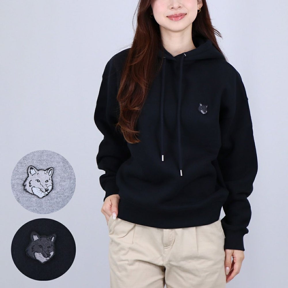 メゾンキツネ MAISON KITSUNE レディース パーカー トレーナー スエット ボールド フォックスヘッド パッチ MW00704KM0307