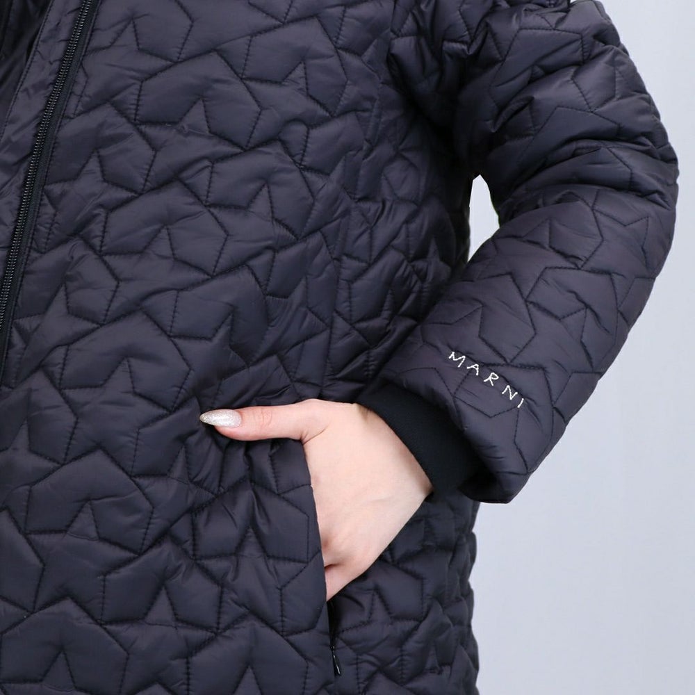 マルニ MARNI キッズ レディース キルティングコート フーディ 中綿コート MJ139F M01166 M00SQ 0M900 BLACK