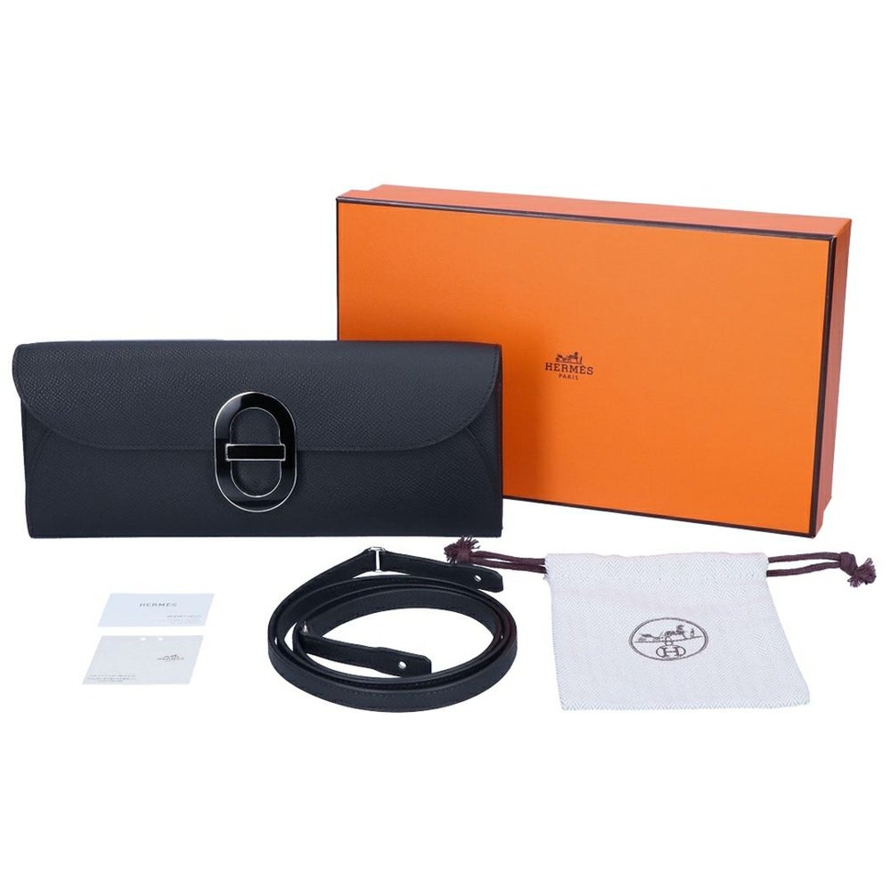 【リユース品】 エルメス HERMES バッグ ショルダーバッグ シェーヌダンクルトゥーゴー ブラック/シルバー金具 【お取り寄せ】