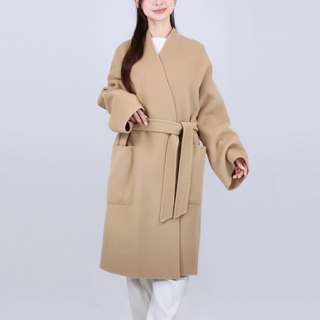2019SS IENA  コーマ裏毛プルオーバー　ベージュ GRANDMA MAMA DAUGHTER 裏起毛タートルスウェット GC2135351【正規取扱