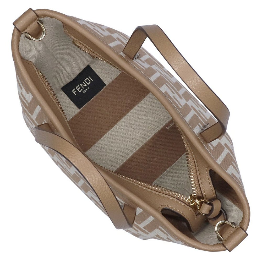 フェンディ FENDI ２WAYバッグ MINI ROLL 8BS096 AOVJ F1PIQ BEIGE+SAND+SOFT GOLD 【お取り寄せ】