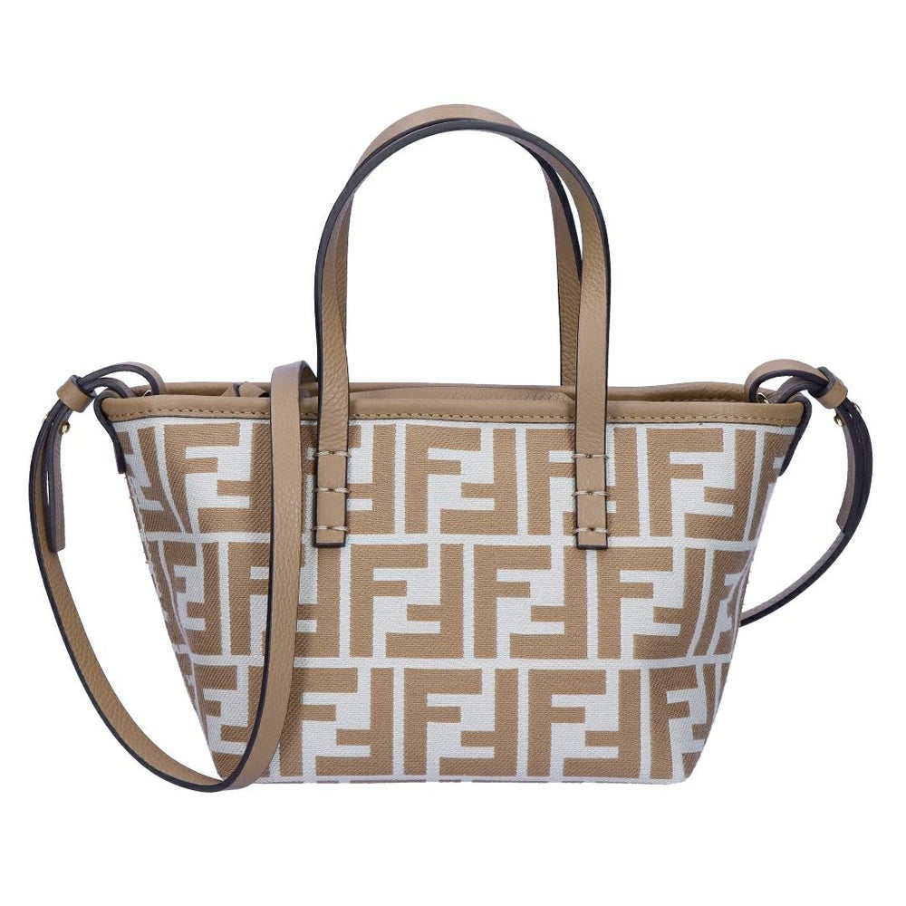 フェンディ FENDI ２WAYバッグ MINI ROLL 8BS096 AOVJ F1PIQ BEIGE+SAND+SOFT GOLD 【お取り寄せ】