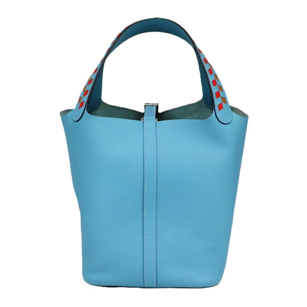 【リユース品】 エルメス HERMES バッグ ハンドバッグ ピコタンロックMM トレサージュ セレスト/シルバー金具 【お取り寄せ】