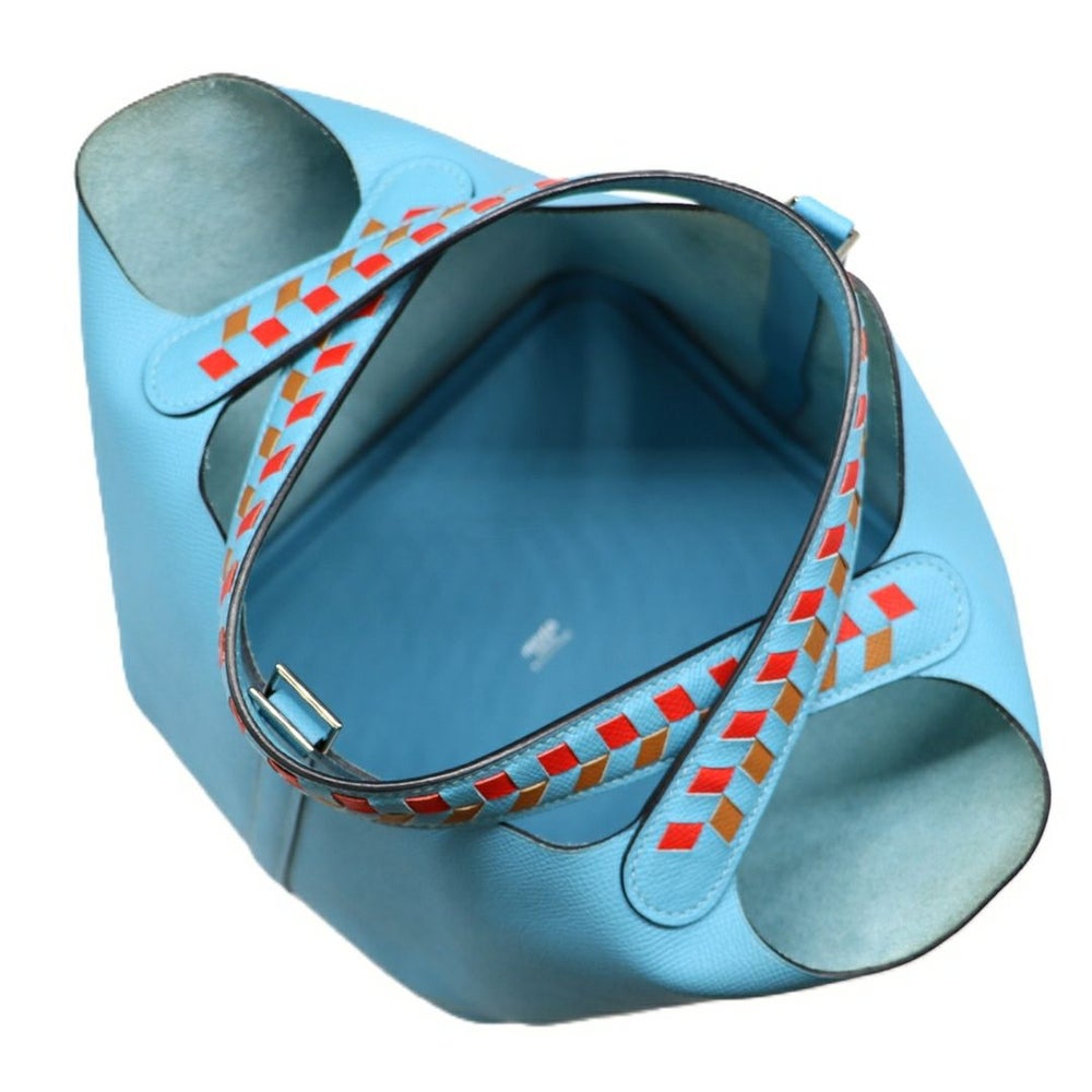 【リユース品】 エルメス HERMES バッグ ハンドバッグ ピコタンロックMM トレサージュ セレスト/シルバー金具 【お取り寄せ】