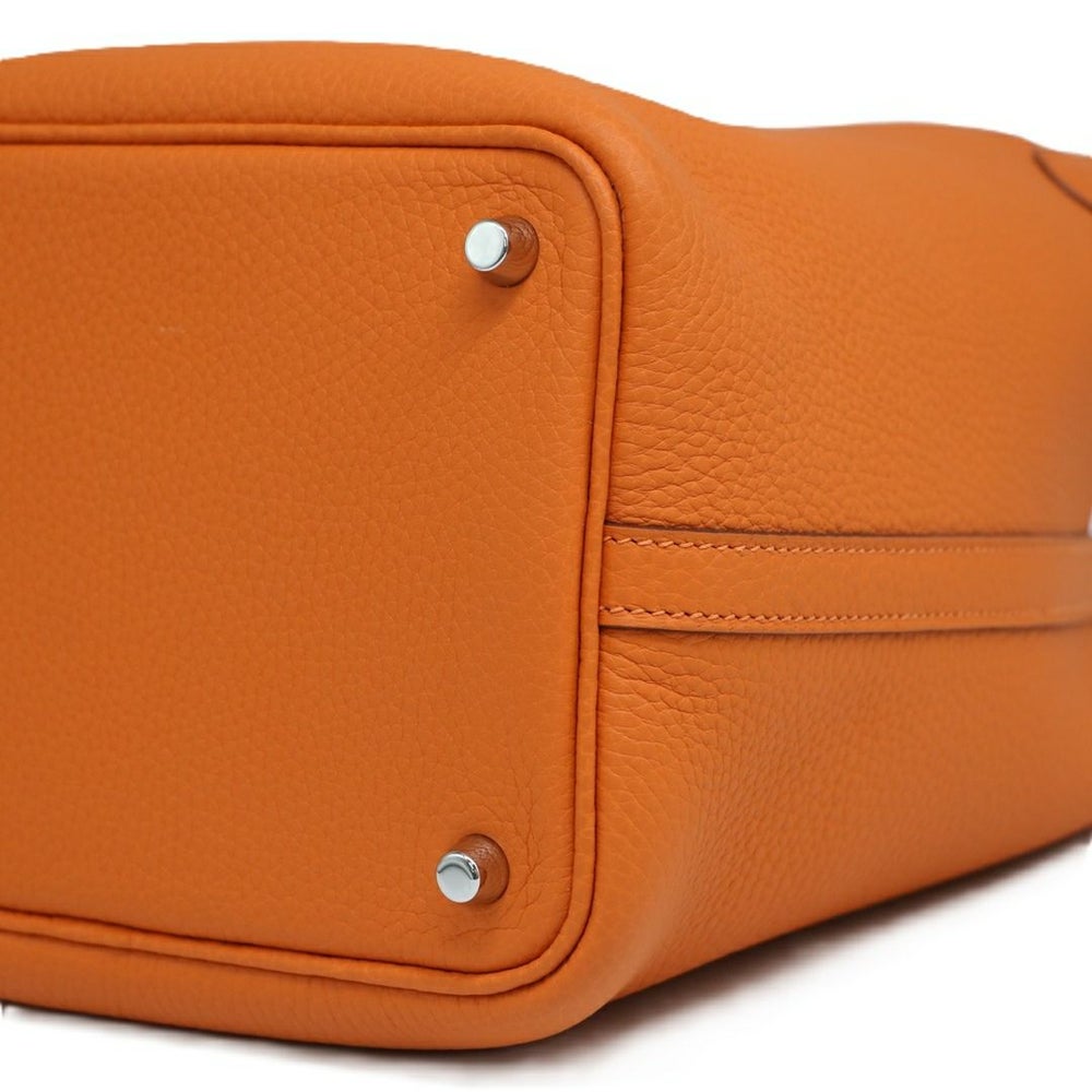 【リユース品】 エルメス HERMES バッグ ハンドバッグ ピコタンロック PM オレンジ系/シルバー金具 【お取り寄せ】