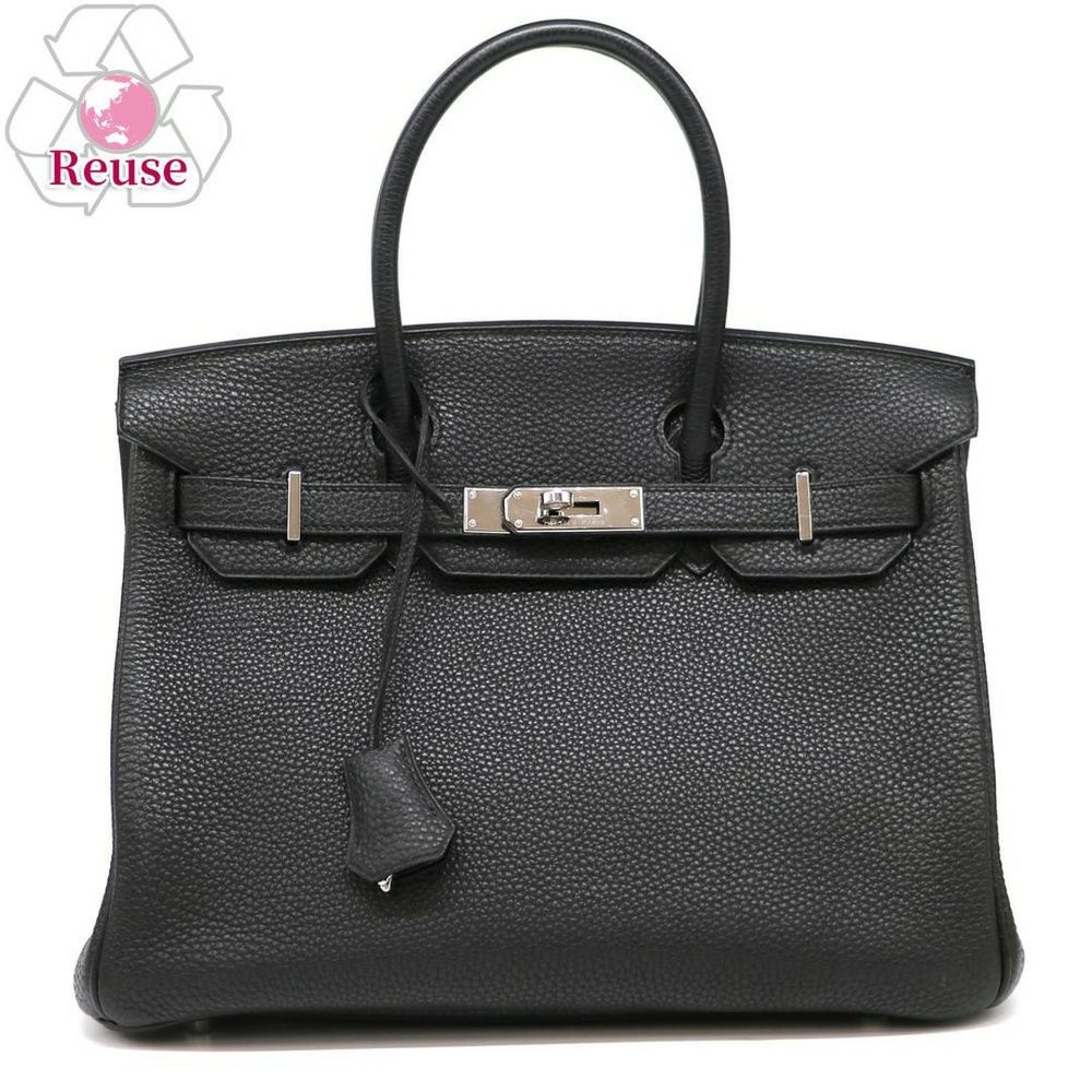 【リユース品】 エルメス HERMES バッグ ハンドバッグ バーキン30 ブラック/シルバー金具 【お取り寄せ】