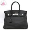 【リユース品】 エルメス HERMES バッグ ハンドバッグ バーキン30 ブラック/シルバー金具 【お取り寄せ】