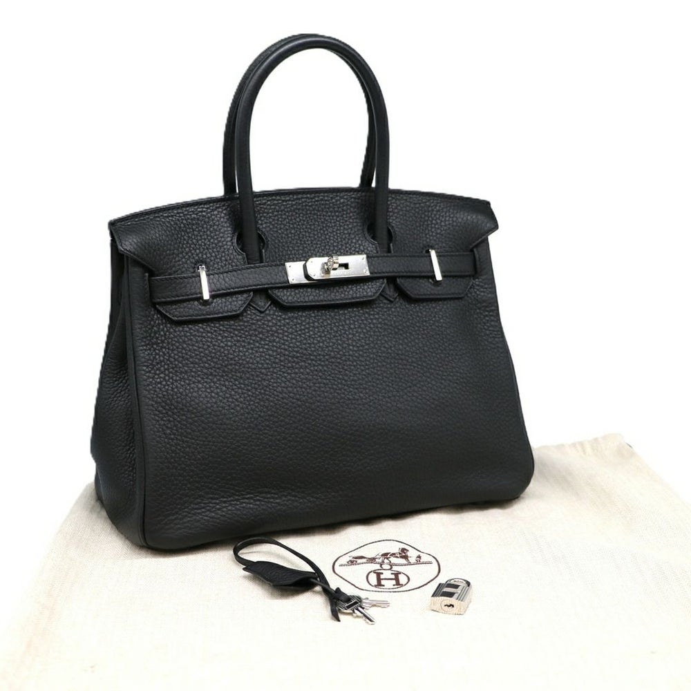【リユース品】 エルメス HERMES バッグ ハンドバッグ バーキン30 ブラック/シルバー金具 【お取り寄せ】
