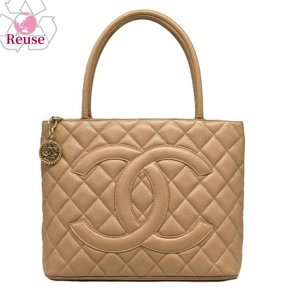 【リユース品】 シャネル CHANEL バッグ トートバッグ 復刻トートバッグ A1804 ベージュ/ゴールド金具 【お取り寄せ】