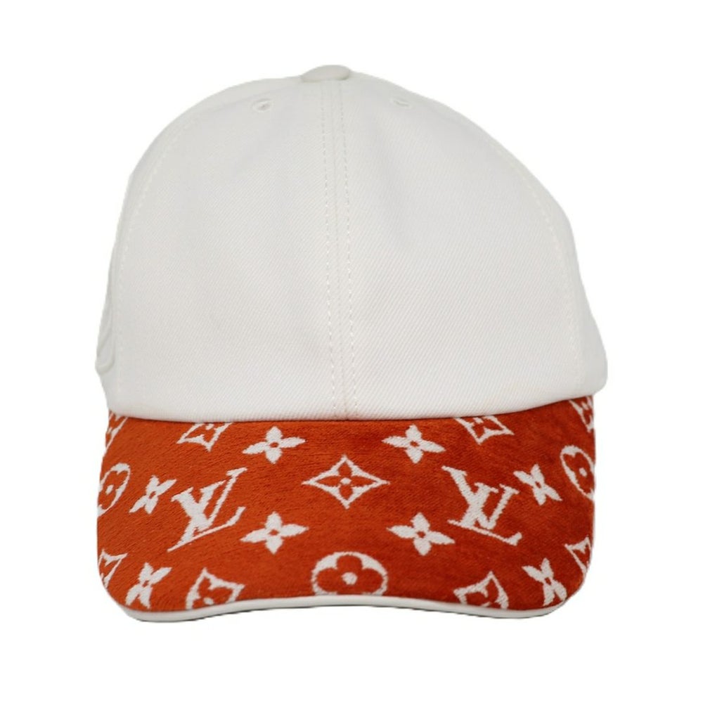 【リユース品】 ルイヴィトン LOUIS VUITTON 帽子 キャップ LVマッチ・モノグラム キャップ M77742 ホワイト/オレンジ 【お取り寄せ】