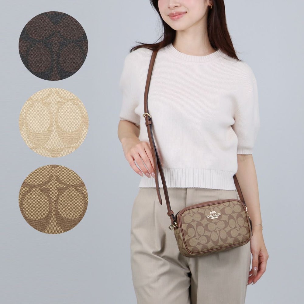 コーチ COACH ショルダーバッグ クロスボディ CQ874 ミニ ジェイミー カメラバッグ シグネチャー キャンバス