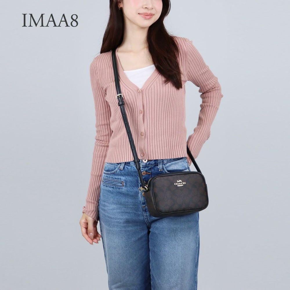 コーチ COACH ショルダーバッグ クロスボディ CQ874 ミニ ジェイミー カメラバッグ シグネチャー キャンバス