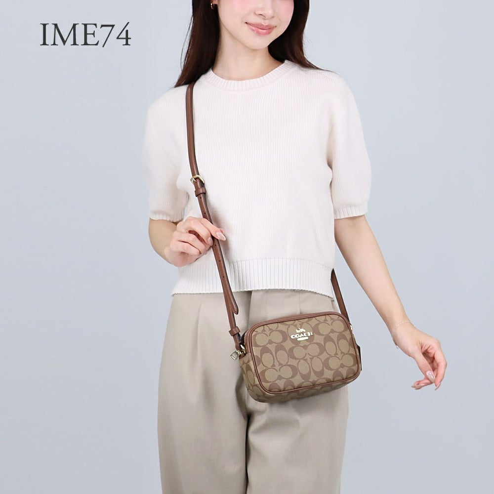 コーチ COACH ショルダーバッグ クロスボディ CQ874 ミニ ジェイミー カメラバッグ シグネチャー キャンバス