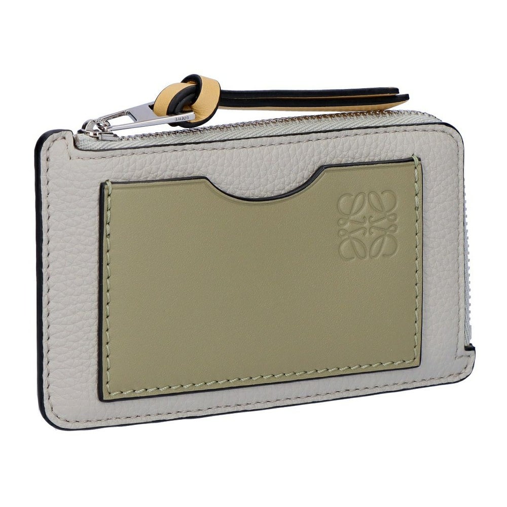 ロエベ LOEWE コインケース カードケース コインカードホルダー C660Z40X07 5666 SHELL GREY/EUCALYPTUS 小銭入れ フラグメントケース 【お取り寄せ】