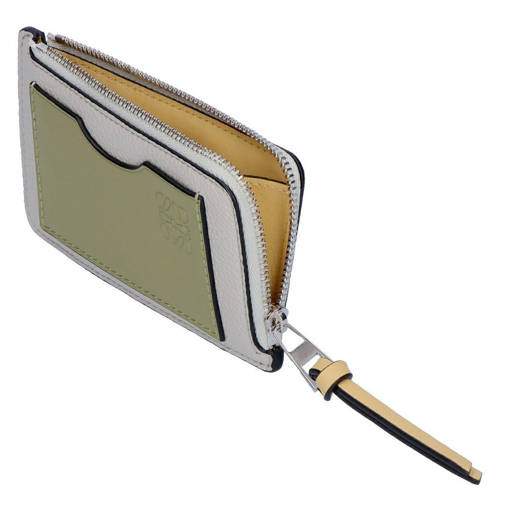 ロエベ LOEWE コインケース カードケース コインカードホルダー C660Z40X07 5666 SHELL GREY/EUCALYPTUS 小銭入れ フラグメントケース 【お取り寄せ】
