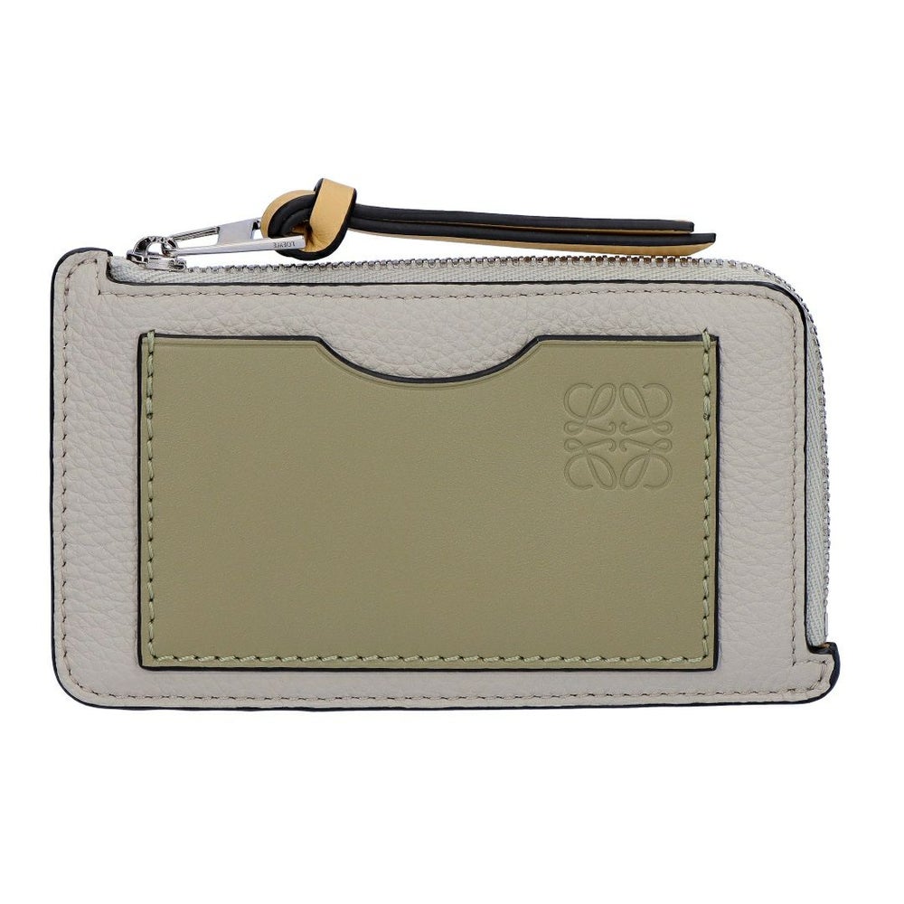 ロエベ LOEWE コインケース カードケース コインカードホルダー C660Z40X07 5666 SHELL GREY/EUCALYPTUS 小銭入れ フラグメントケース 【お取り寄せ】