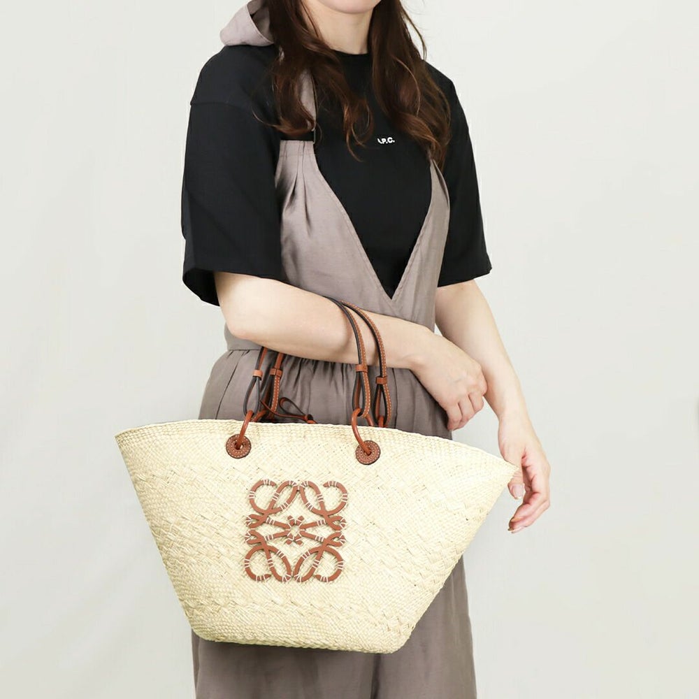 ロエベ LOEWE かごバッグ バスケットバッグ アナグラム A223T43X02 ベージュ系(2435 NATURALE/TAN) 【ギフト不可】 【お取り寄せ】