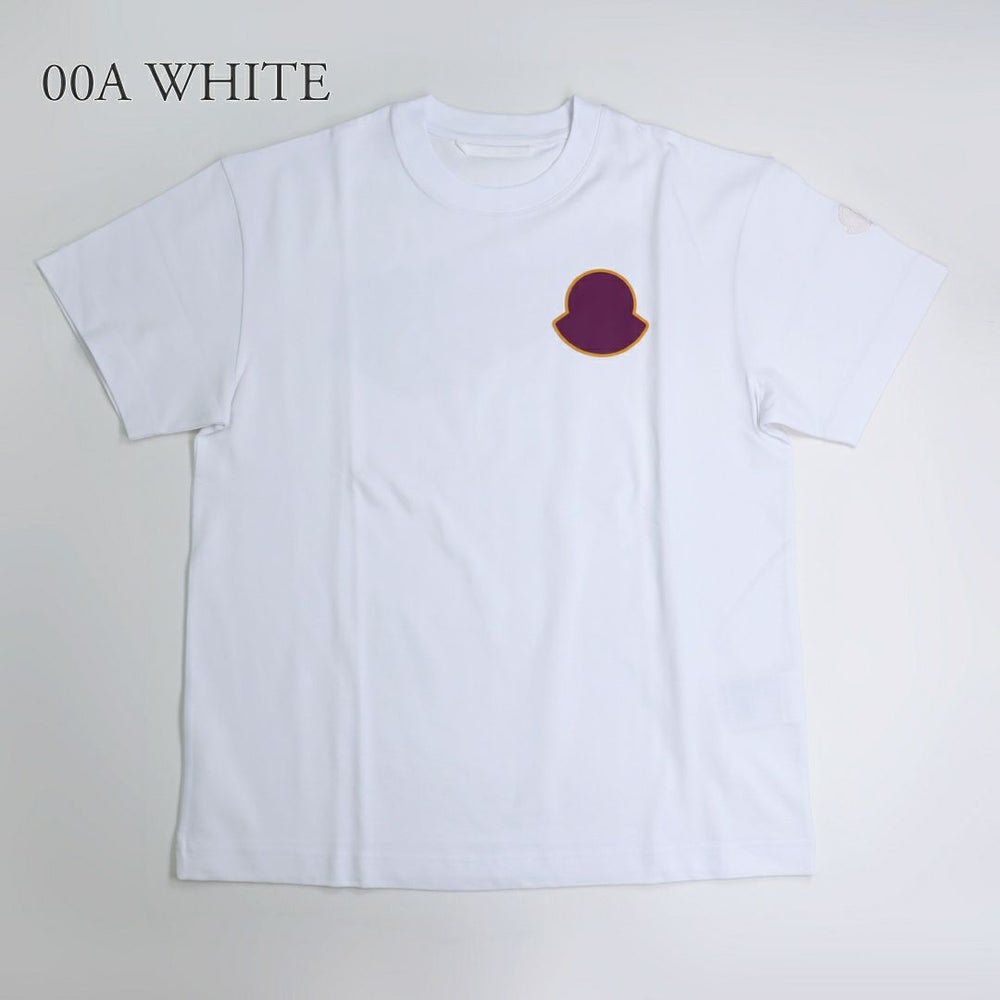 モンクレール MONCLER メンズ 半袖 Tシャツ 8C00057 89AUG クルーネック ワッペン