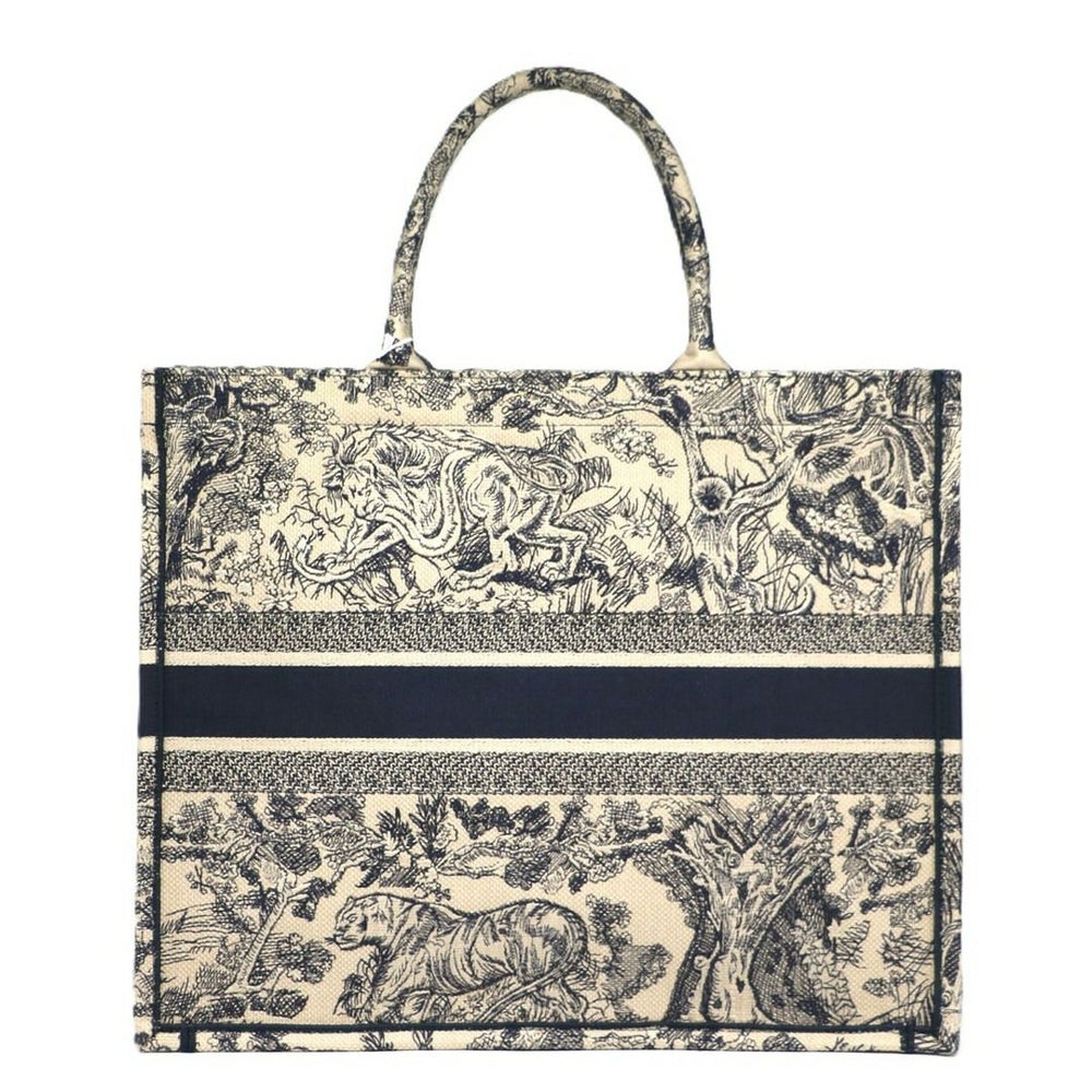 【リユース品】 ディオール DIOR バッグ トートバッグ ブックトート　ラージ ブラック/ホワイト 【お取り寄せ】