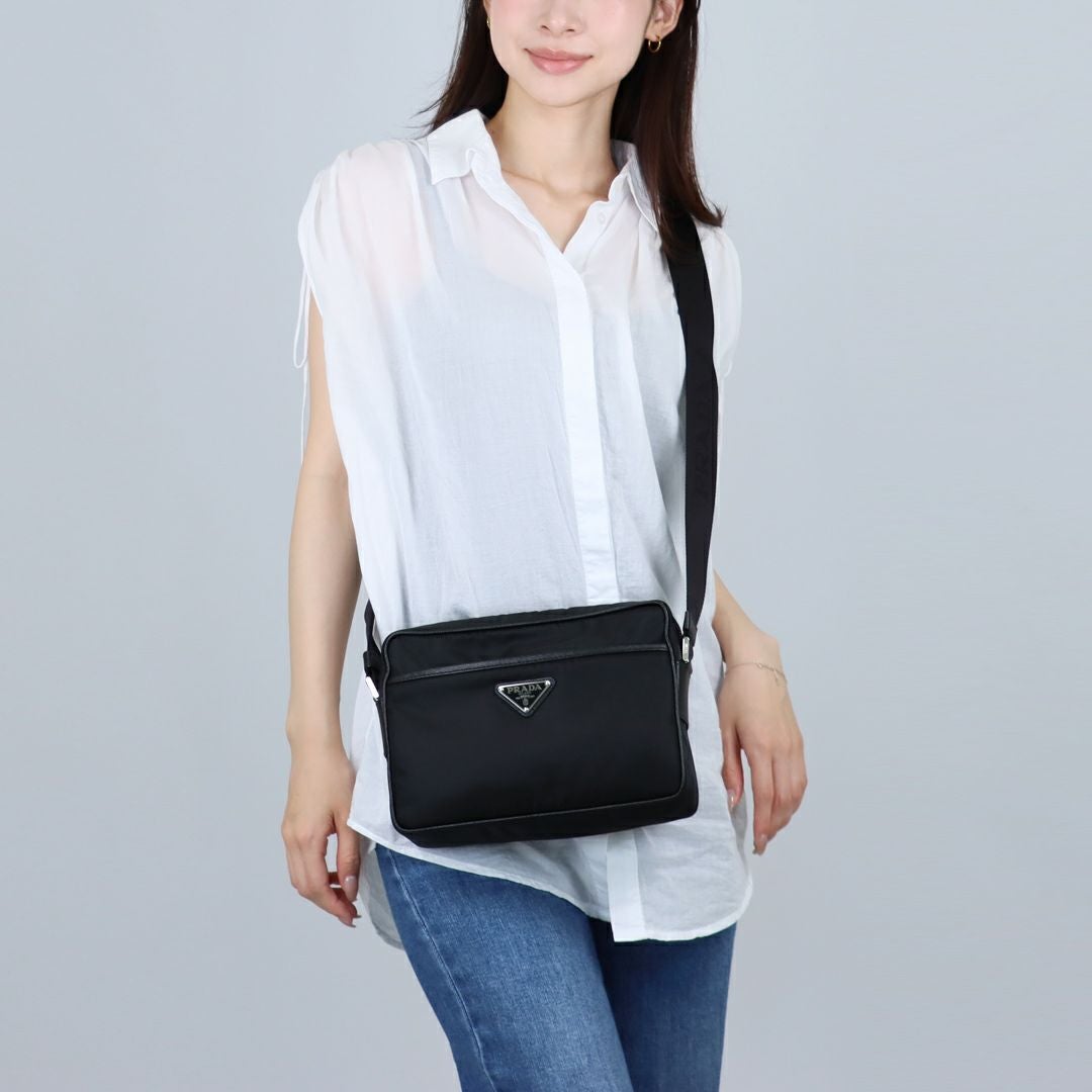 【新品】プラダ 2VH048 ショルダーバッグ PRADA（プラダ） ナイロン ショルダーバッグ ネイビー 紺 2VH048 斜め