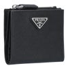 プラダ PRADA 折財布 二つ折り財布 SAFFIANO TRAIANGOLO サフィアーノトライアングル 2ML049 QHH F0002 NERO 【お取り寄せ】