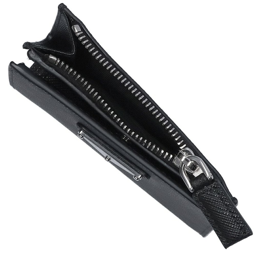 プラダ PRADA 折財布 二つ折り財布 SAFFIANO TRAIANGOLO サフィアーノトライアングル 2ML049 QHH F0002 NERO 【お取り寄せ】