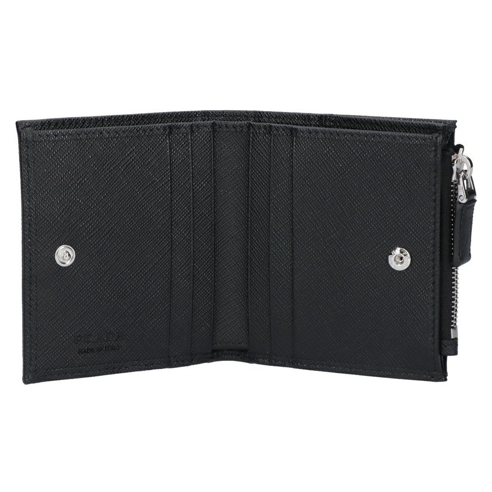 プラダ PRADA 折財布 二つ折り財布 TESSUTO+SAFFIAN テスートサフィアーノ 2ML049 2DMH F0002 NERO 【お取り寄せ】