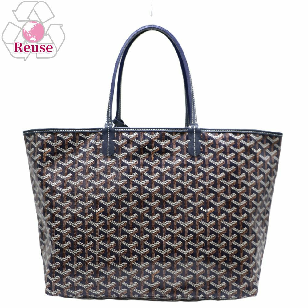 【リユース品】 ゴヤール GOYARD バッグ トートバッグ サンルイPM ネイビー／ブラウン 【お取り寄せ】