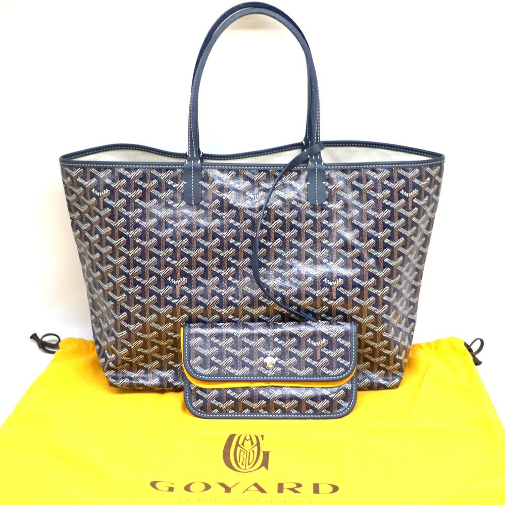 【リユース品】 ゴヤール GOYARD バッグ トートバッグ サンルイPM ネイビー／ブラウン 【お取り寄せ】