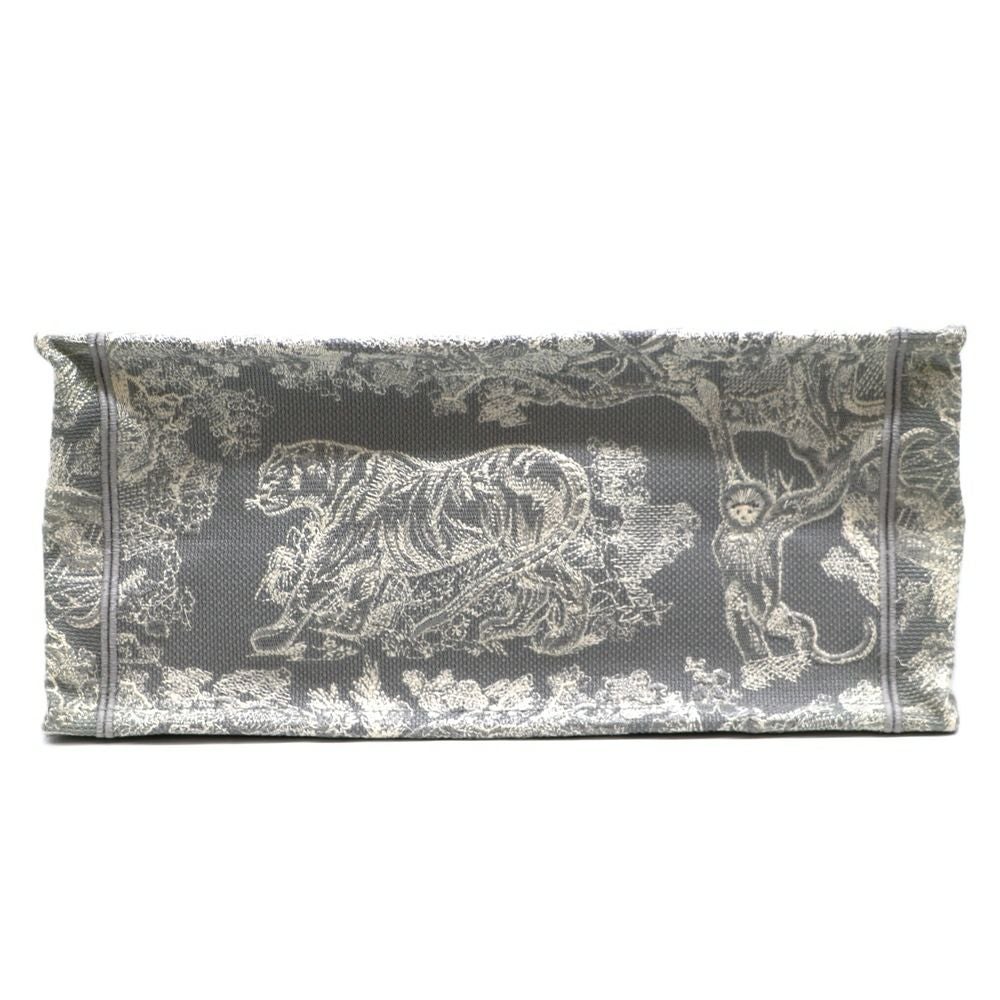 【リユース品】 ディオール DIOR バッグ トートバッグ ブックトート　ミディアム グレー系/ホワイト 【お取り寄せ】