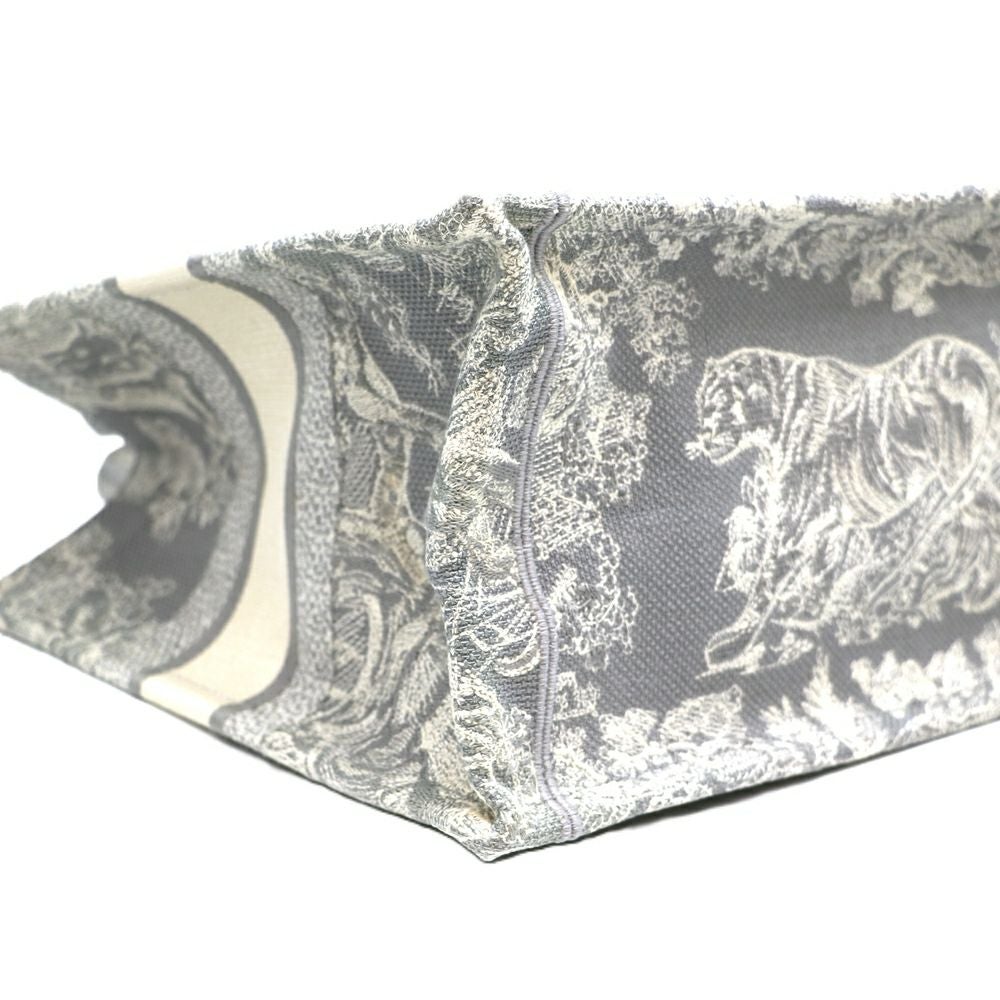 【リユース品】 ディオール DIOR バッグ トートバッグ ブックトート　ミディアム グレー系/ホワイト 【お取り寄せ】