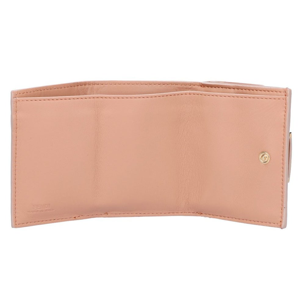フェンディ FENDI 折財布 三つ折り財布 BAGUETTE バゲット 8M0395 AAJD F1SK3 EMBOSSED BALLET ROSE+SOFT GOLD FFモチーフ マイクロ 【お取り寄せ】